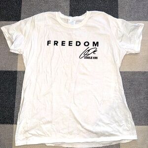 Women's Charlie Kirk Freedom Signature Shirt - Size XL